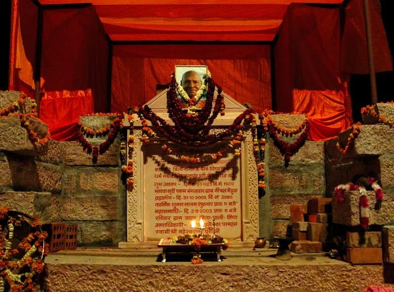 Holy Guruji's Mahasamadhi mausoleum at Om Ashram